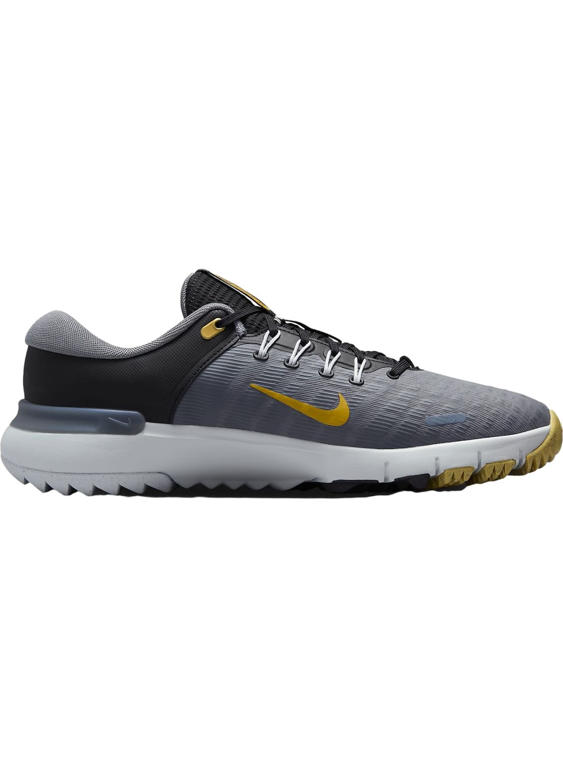 Black and gold nike golf shoes on sale