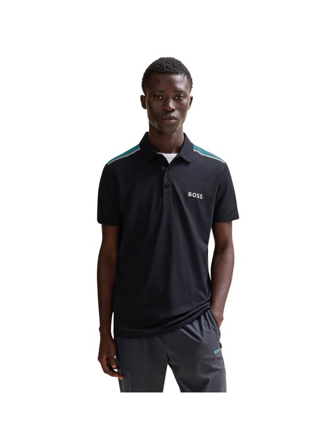 HUGO BOSS Polo Paddytech, zwart