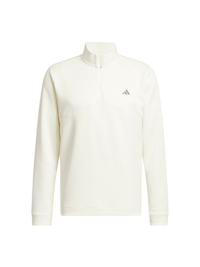 adidas Layer Textured Quarter-Zip, white