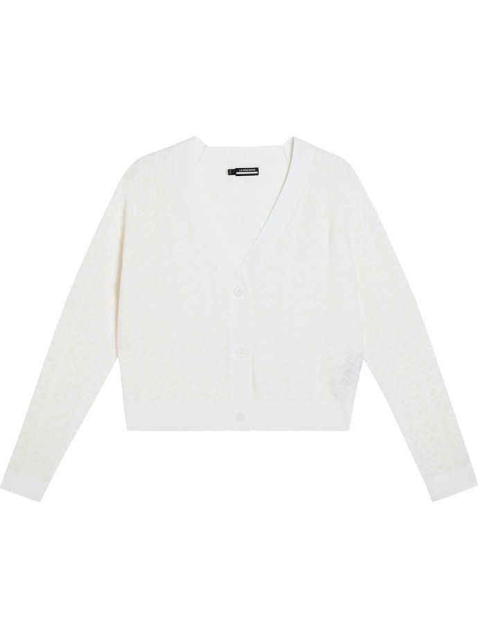 J. LINDEBERG Veste Hanna tricotée, blanc