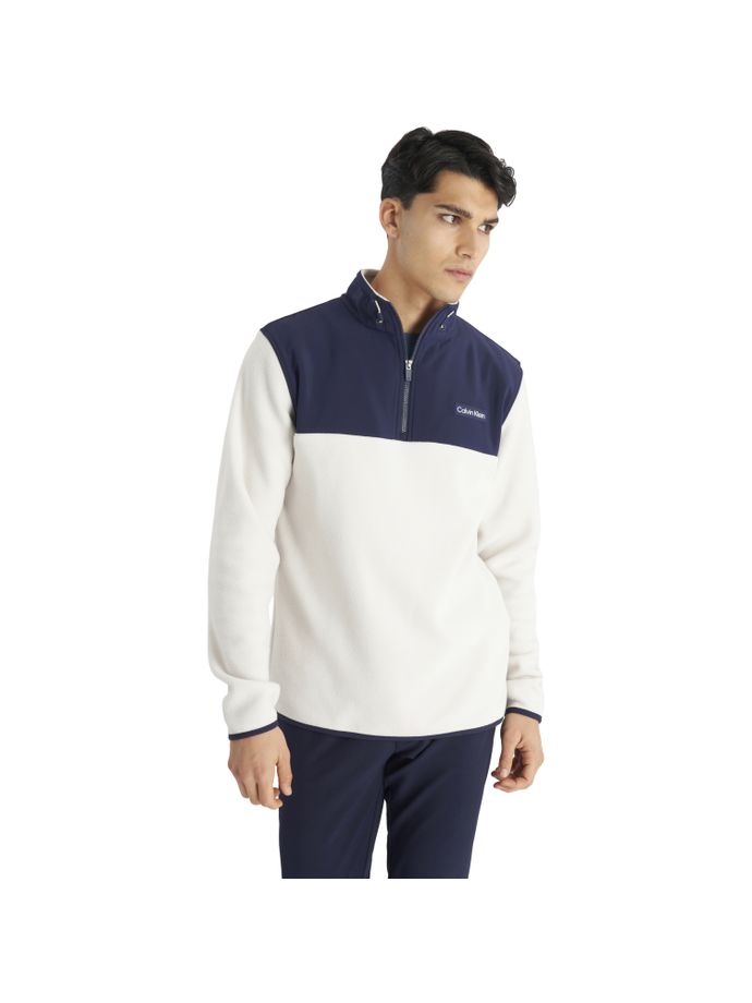 Calvin Klein Golf Pile Polar ibrido Thermo Layer 1/2-Zip, sabbia