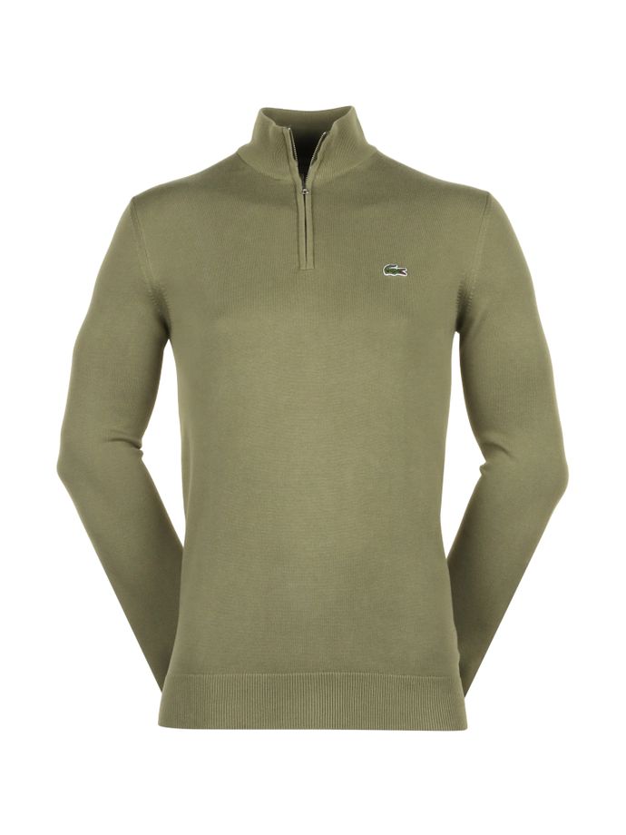 LACOSTE Pullover Classic 1/4 Zip, khaki