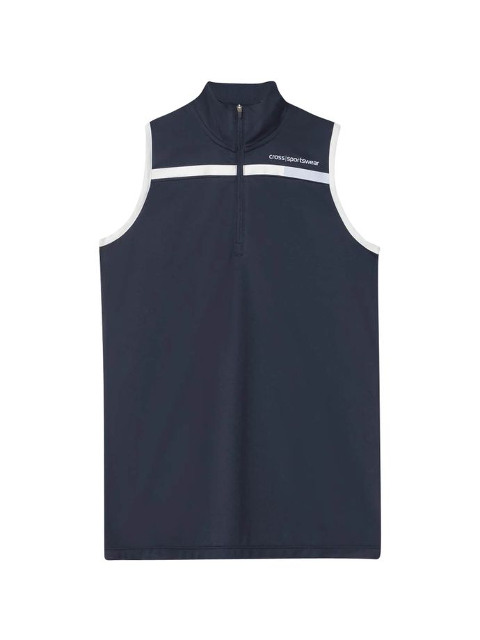 Cross Polo Caddy, sleeveless, navy