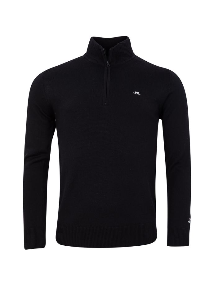 J. LINDEBERG Pullover Kian con zip, nero