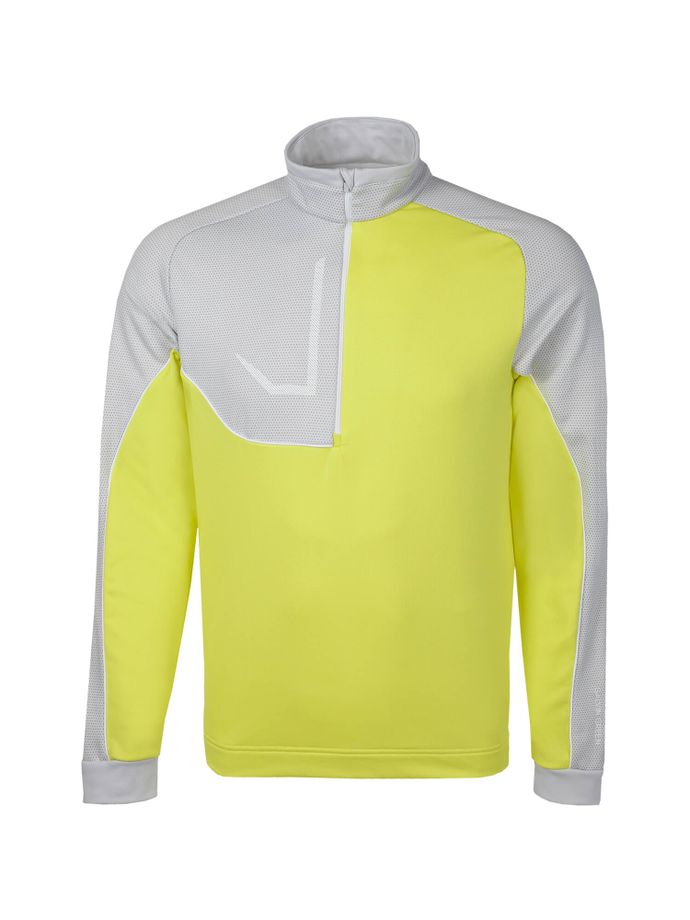 Galvin Green Stratificare Daxton 1/2-Zip, lime/grigio chiaro/bianco