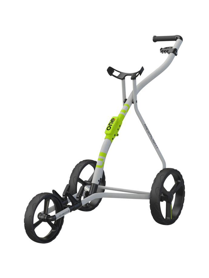 Score Industries Wishbone One Megalight Golftrolley  inkl Zubehör, weiß/lime