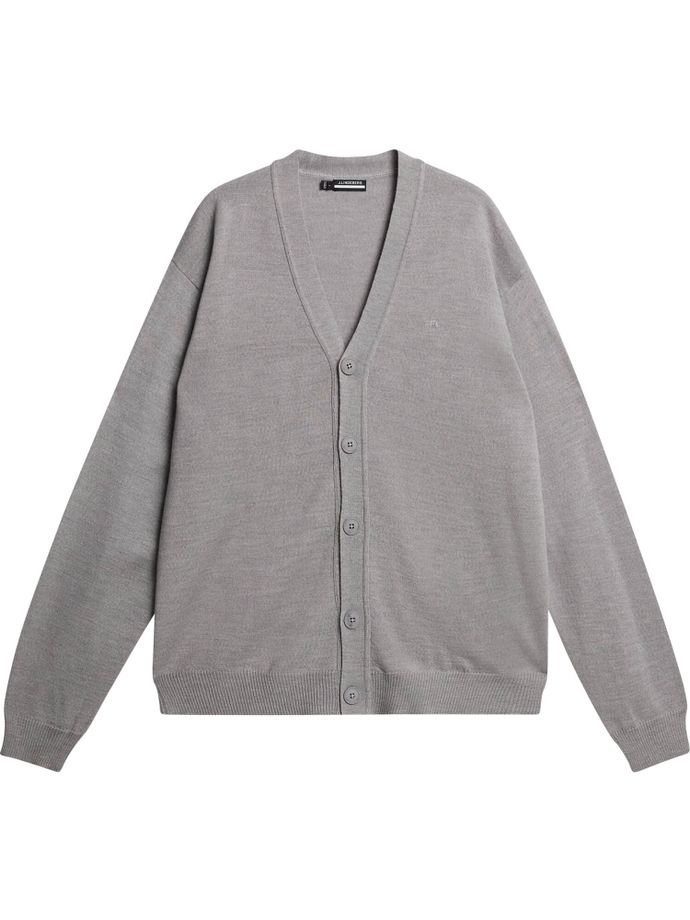 J. LINDEBERG Jacke Lucas Knitted Cardigan, grau