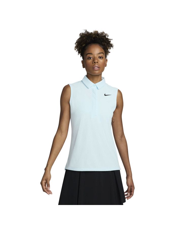 Nike Golf Polo DFADV Tour, sans manches, bleu clair