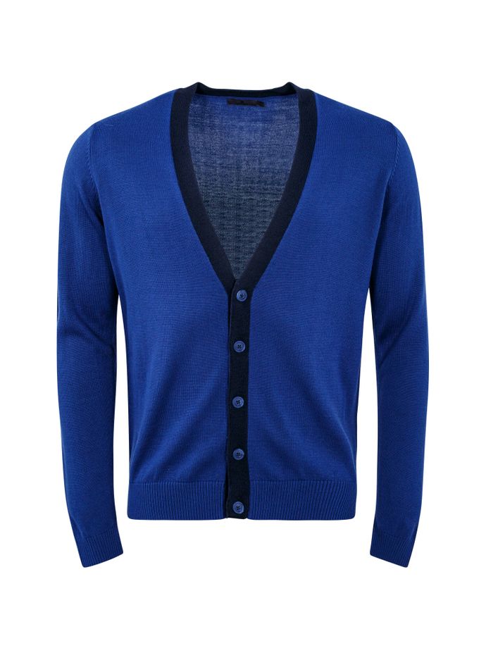 Cross Giacca Block Cardigan, blu