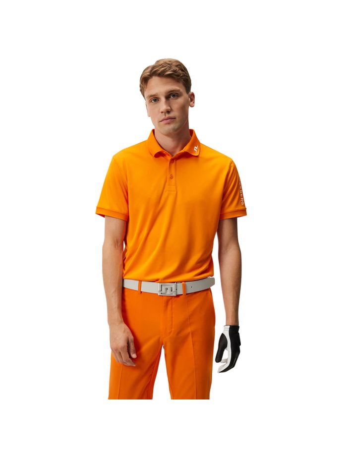 J. LINDEBERG Polo Tour Tech Slim Fit, oranje