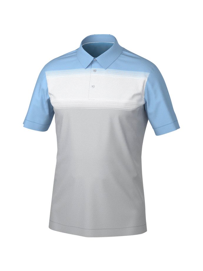 Galvin Green Polo Mo, grigio/bianco/azzurro