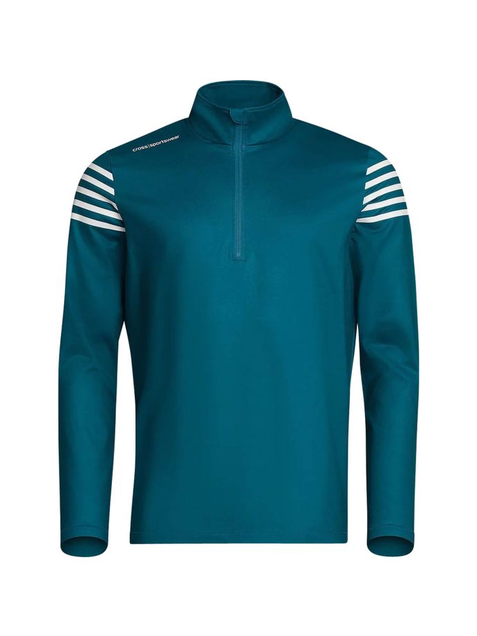 Cross Layer Sporty Half-Zip, turkis