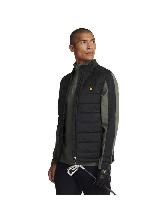 Lyle Scott Hybridvest Wadded Gilet, black