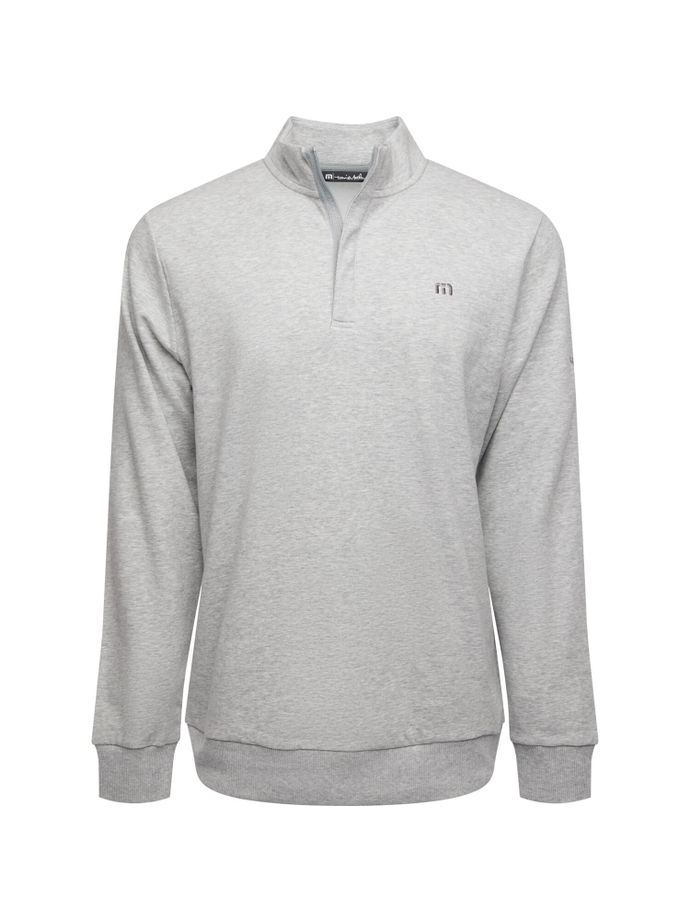 TRAVISMATHEW Layer Cloud Quarter Zip 2.0, gris claro