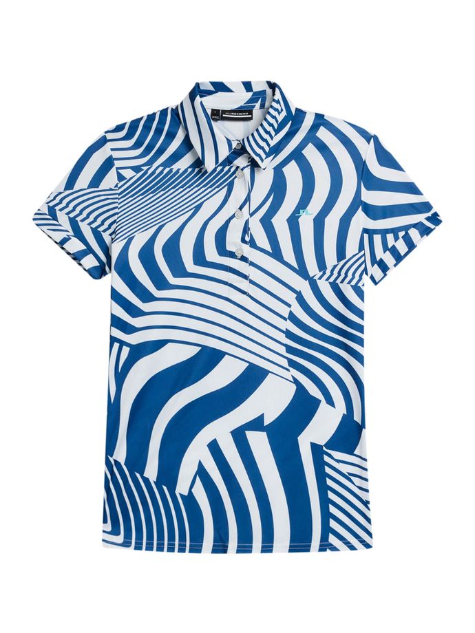 J. LINDEBERG Polo Hailey Print, white/dark blue