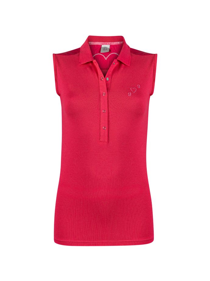 girls golf Red Love Polo, różowy