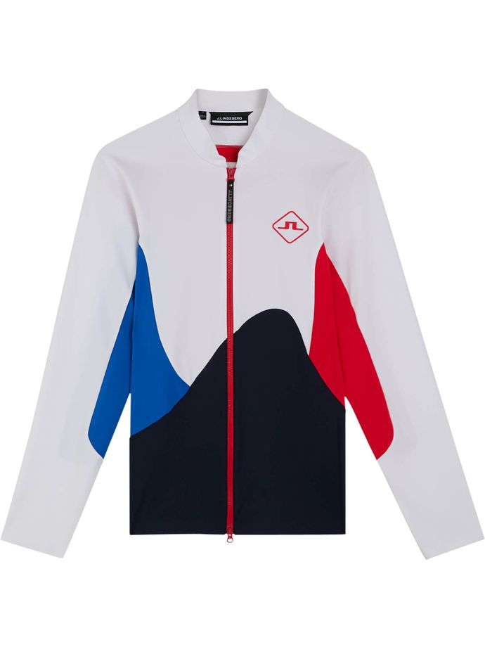 J. LINDEBERG Jacket Swirl Mid Layer, white/navy/red