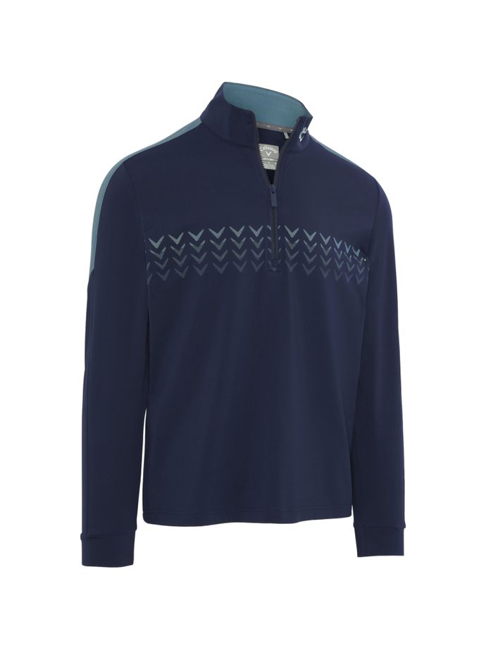 Callaway Sweater Trademark Chev Block 1/4 Zip, navy