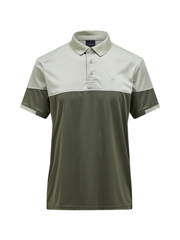 Peak Performance Polo Player Block, vert/gris