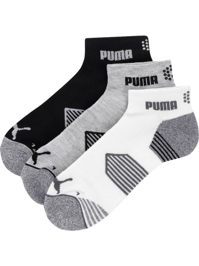 Puma Socks Essential 1/4 Cut, white/grey/black