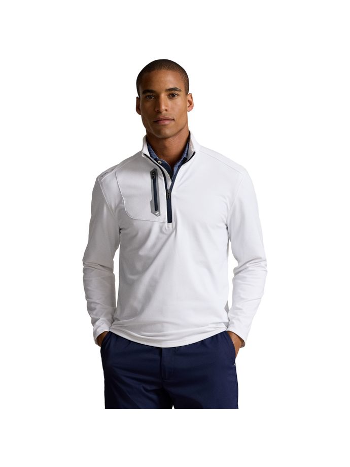 RALPH LAUREN Layer Lux Performance 1/4-Zip, blanc