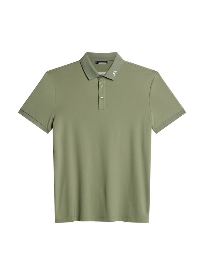 J. LINDEBERG Polo KV Print Reg, olive