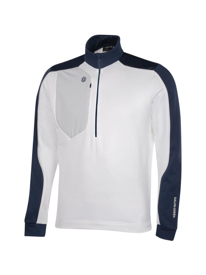 Galvin Green Layer Dave 1/2-Zip, white/navy