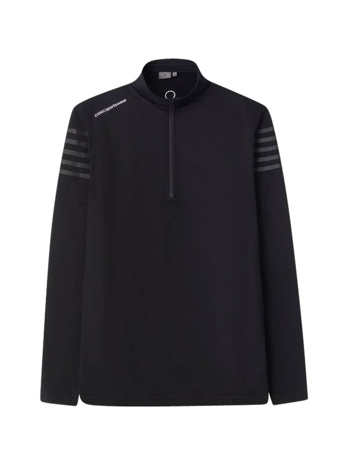 Cross Layer Sporty Half-Zip, black