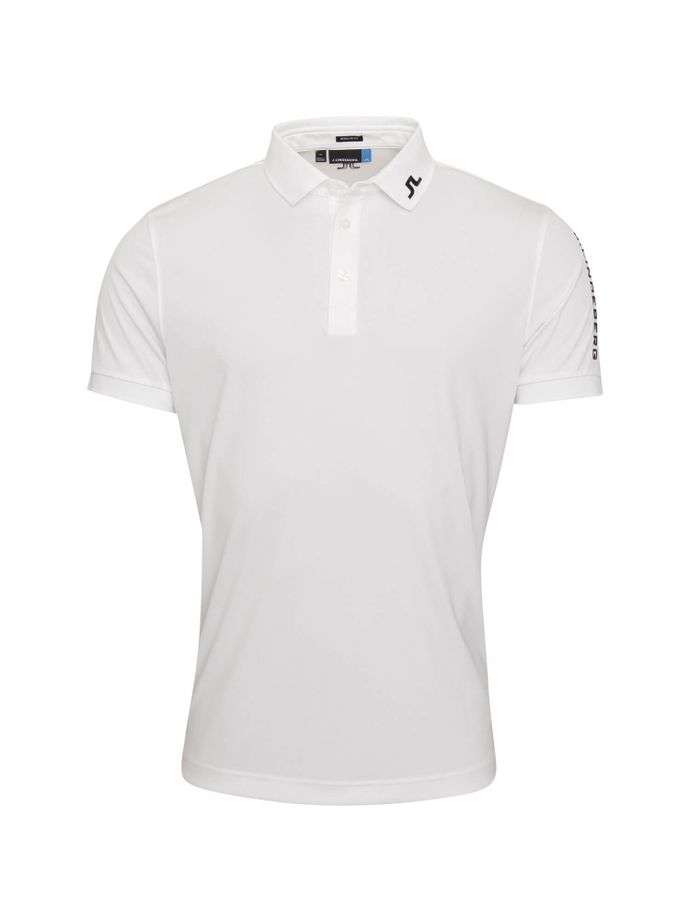 J. LINDEBERG Poloshirt Tour Tech - vestibilità regolare, bianco