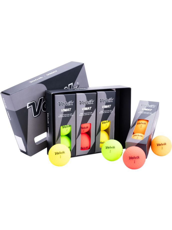 Volvik Bolas de golf Vimat Soft - paquete de 12, multicolor