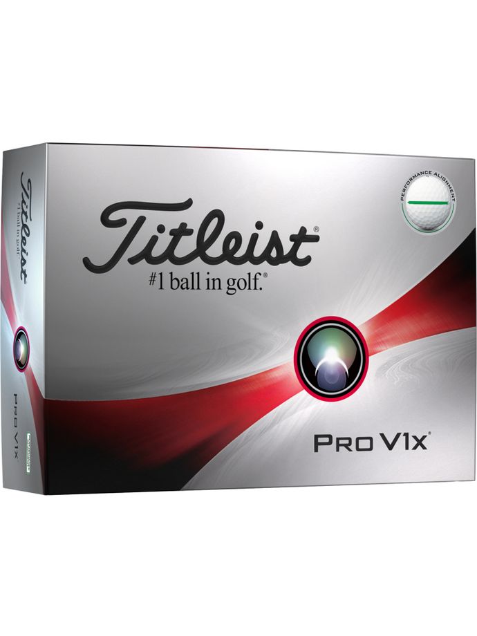 Titleist Pro V1x 23 Performance Align Golfbälle - 12er Pack, weiß/grün