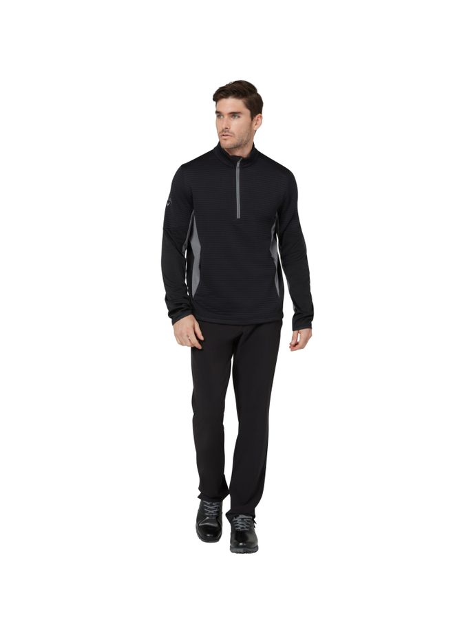 Callaway Layer Textured 1/4 Zip, svart