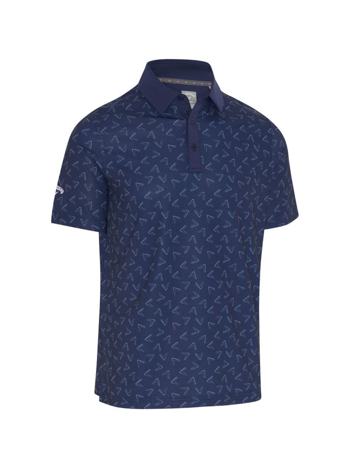 Callaway Polo Målad Chevron Print, marinblå