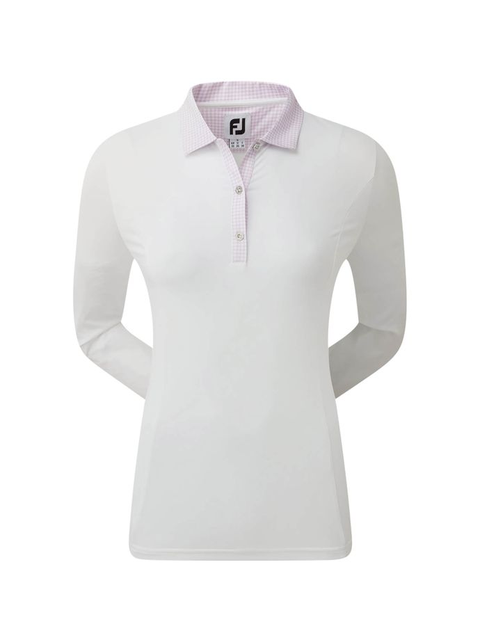 FootJoy Polo Hahnentritt, blanc/rose