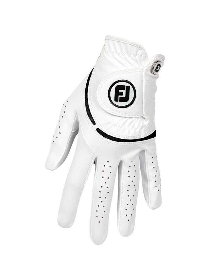 FootJoy WeatherSof-handske, hvid/sort