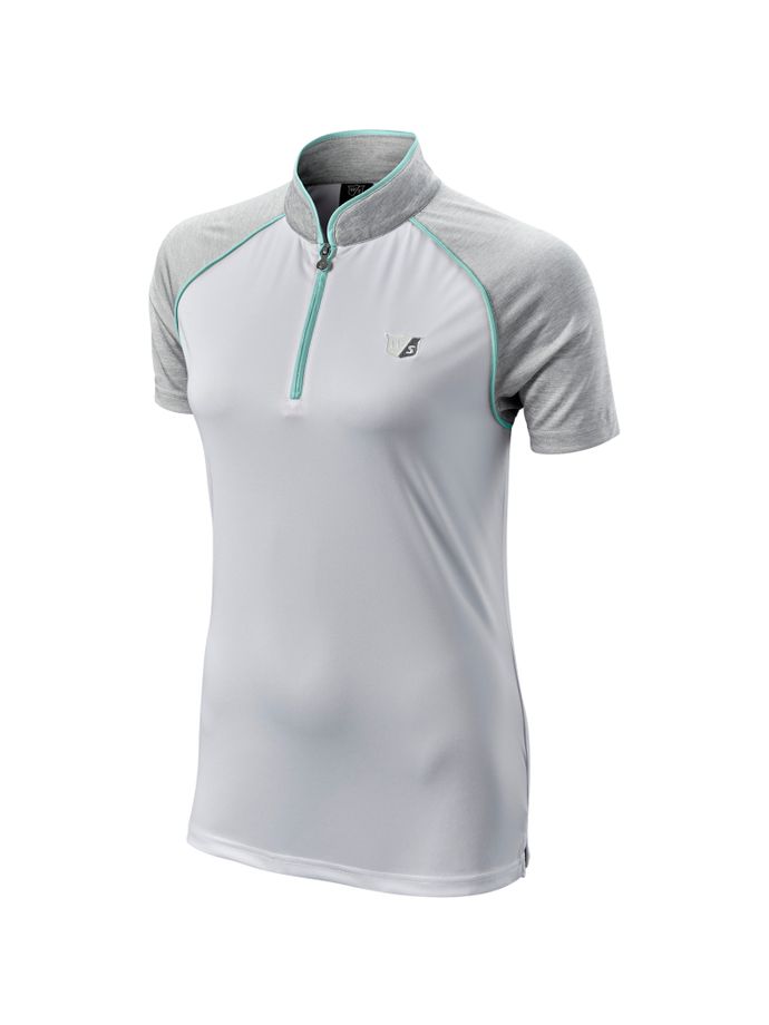 Wilson Polo con cremallera, blanco/menta