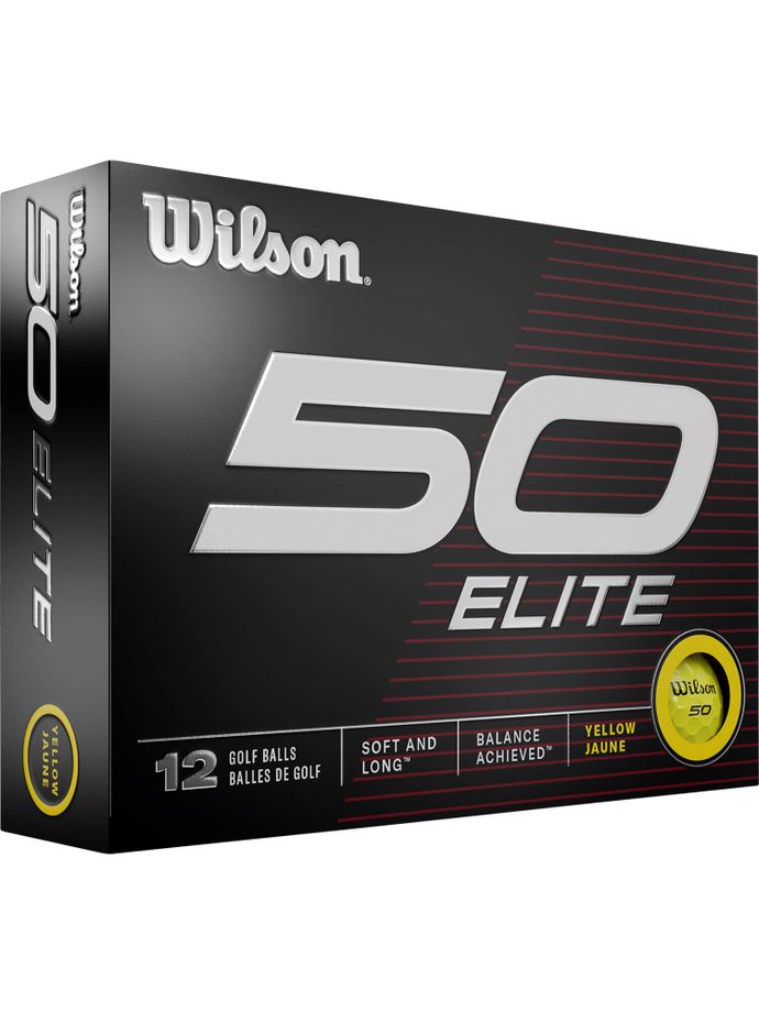 Wilson Staff Piłki golfowe Fifty Elite 23 - opakowanie 12 sztuk, żółty