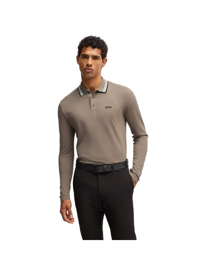 HUGO BOSS Pullover Plisy, taupe