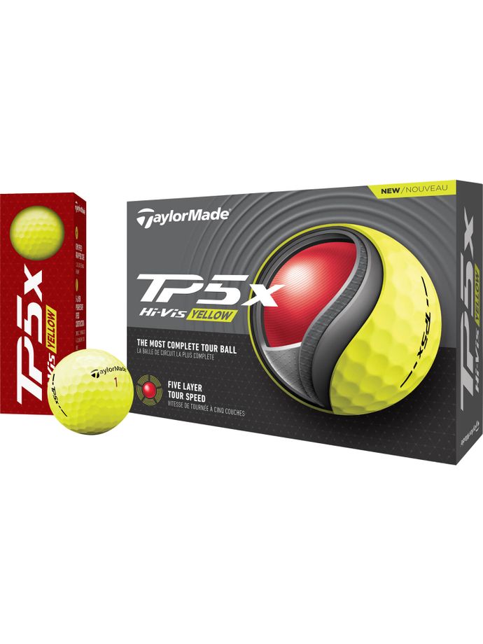 TaylorMade Golfballs TP5X 2024 12-pack, yellow