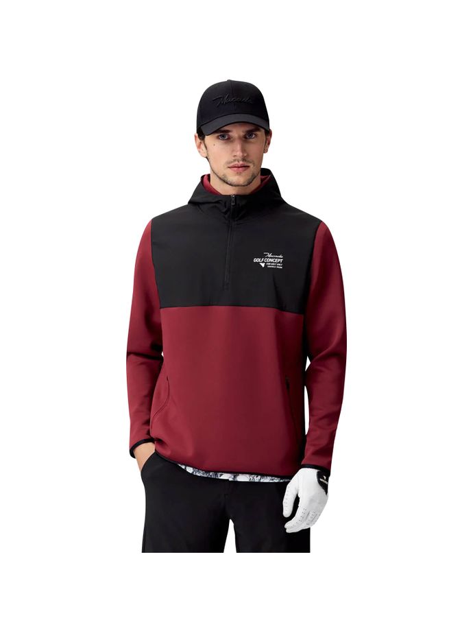 Macade Layer Tour Popover 1/4-Zip, weinrot/schwarz