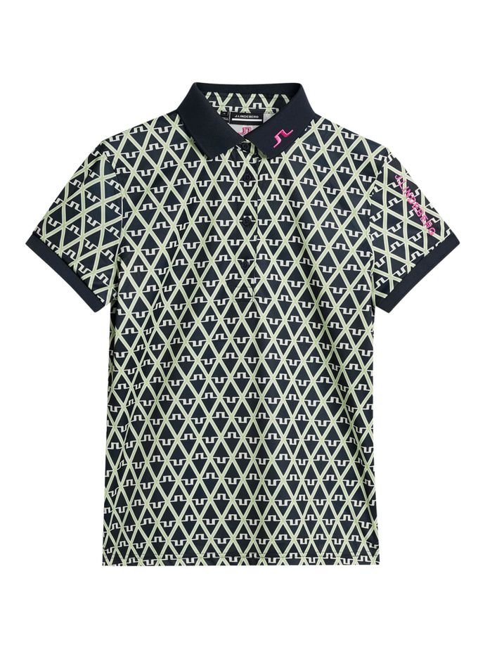 J. LINDEBERG Tour Tech Print polo shirt, navy