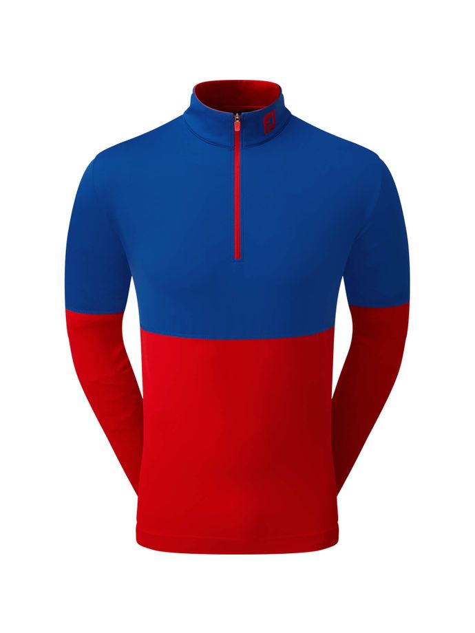 FootJoy Layer Colour Block 1/4-Zip, blue/red