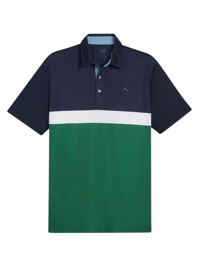 Puma Polo Pure Colorblock, navy/green