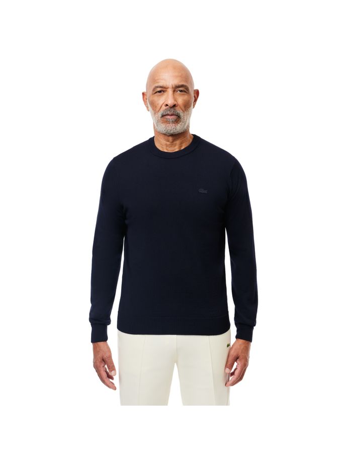 LACOSTE Pullover med klassisk rund hals, navy