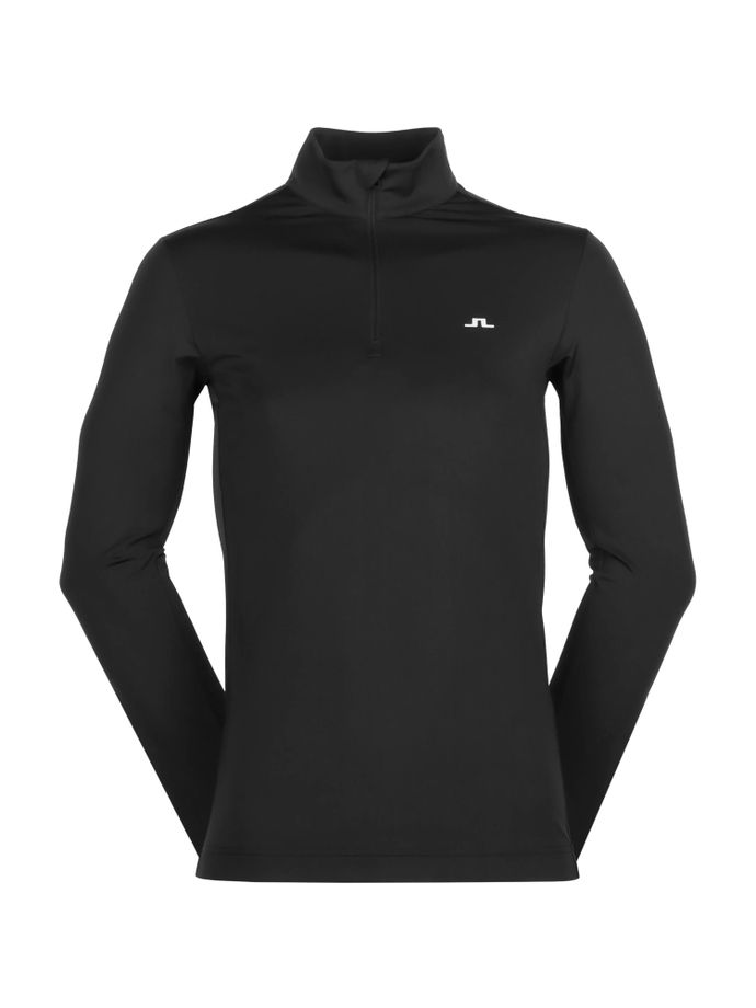 J. LINDEBERG Layer Luke Quarter Zip, noir