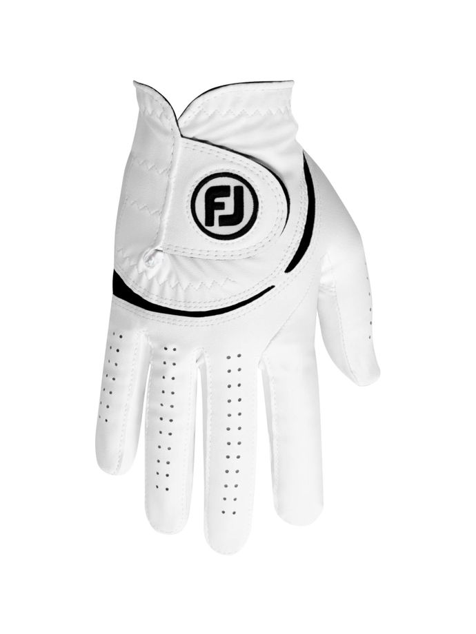 FootJoy WeatherSof-handske, vit/svart