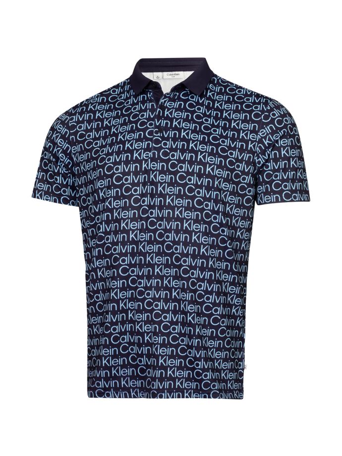 Calvin Klein Golf Polo Print, blu scuro