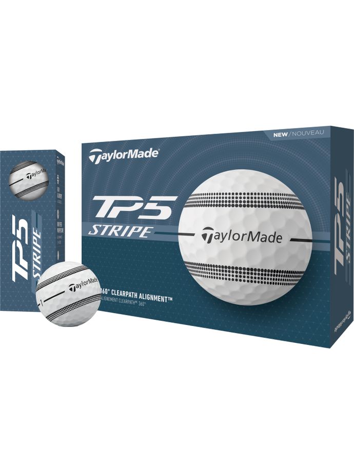 TaylorMade Golfbälle TP5 Stripe - 12er Pack, weiß