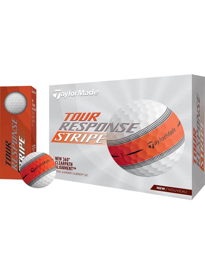 TaylorMade Bal Tour Response Streep - 12er Pack, wit/oranje