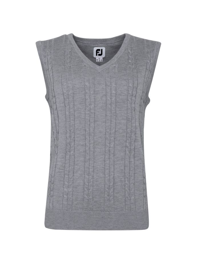 FootJoy Pull en laine mélangée, sans manches, gris